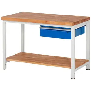 RAU, Werkbank + Arbeitsbock, Werkbank BxTxH 1250x700x840 mm (125 cm, 70 cm)