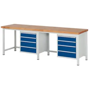 RAU, Werkbank + Arbeitsbock, Werkbank Serie 8162 (250 cm, 70 cm)