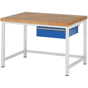 RAU, Werkbank + Arbeitsbock, Werkbank BxTxH 1250x900x840 mm (125 cm, 90 cm)