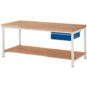 RAU, Werkbank + Arbeitsbock, Werkbank mit 1 Schublade Breite 2000mm (200 cm, 90 cm)