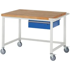 RAU, Werkbank + Arbeitsbock, F. Werkbank Modell 8001 B 1250xT 900xH 880mm (125 cm, 90 cm)