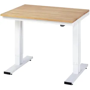 RAU, Werkbank + Arbeitsbock, Arbeitstisch, elektrisch höhenverstellbar (80 cm, 100 cm)