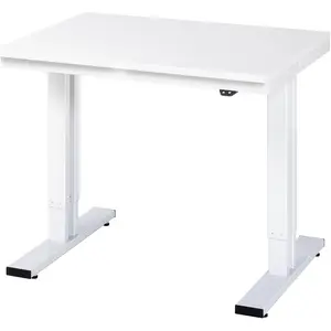 RAU, Werkbank + Arbeitsbock, Arbeitstisch, elektrisch höhenverstellbar (80 cm, 100 cm)
