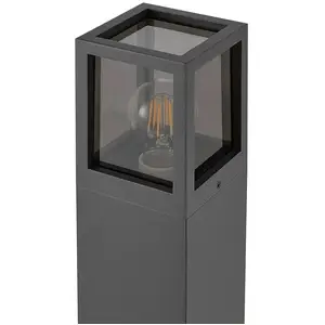 Wegelampe Facado II, Höhe 65 cm, grau/rauch, 11 x 11 cm IP65