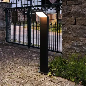 LED-Wegeleuchte Tucanae, grau, Höhe 100 cm, IP65, Metall