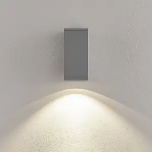 LED-Außenwandlampe ShoreLine Pro Square, hellgrau, 830/840