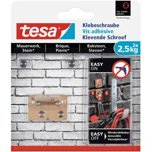 tesa, Klebehaken + Klebenagel, Klebeschraube für Mauerwerk & Stein, viereckig günstig