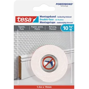 tesa doppelseitiges Klebeband 19 mm x 1.5 m weiß günstig