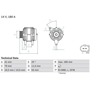 Bosch Lichtmaschine Generator 180A günstig