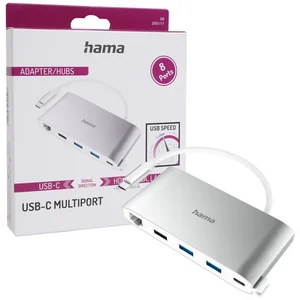 Hama USB-Verteiler USB-C 3.2 USB-Hub 8-Port USB-Adapter Multiport, USB...