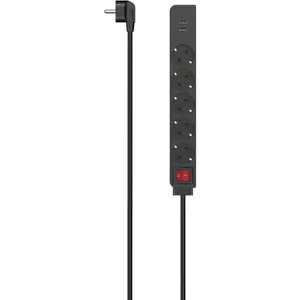 Hama Steckdosenleiste, 5-fach, USB-A 17W, Schalter, 1,4 m, Schwarz günstig