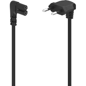 Hama Netzkabel, beidseitig gewinkelt, Euro-Stecker, Doppelnut/C7, 5 m,... günstig