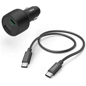 Hama Auto-Schnellladegerät, 1x USB-C, 1x USB-A, PD/QC, Ladeset, 32 Watt, Schwarz, Auto Adapter, Schwarz günstig