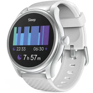 Hama Smartwatch 5010, rund, wasserdicht, 46 mm, Silber