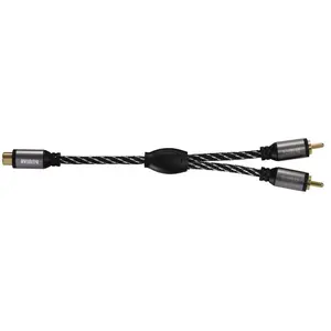 Avinity Subwoofer-Kabel + Adapter, Cinch-Kup. - 2 Cinch-St., Gewebe, verg., 5,0 m (00127069) günstig