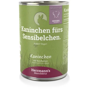 HERRMANN'S MANUFAKTUR Hundenahrung: Sensitive Kaninchenfleischfutter -...