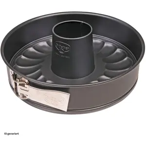 Dr. Oetker Springform mit Flach- und Rohrboden, Backform, Schwarz