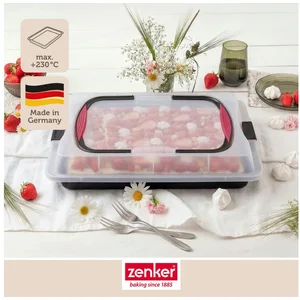 Zenker Backblech mit Deckel, für Blechkuchen, antihaftbeschichtet, Sta...