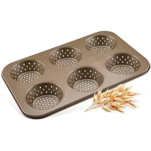 Zenker 6er Brötchenblech Dein Brot!, 34 x 22 cm, Backform, Gold, Braun