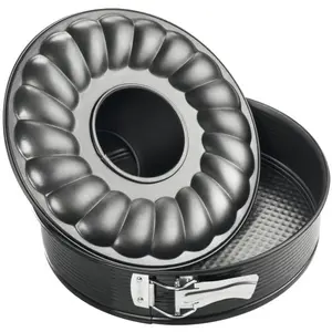 Zenker Springform antihaftbeschichtet, 2 Böden, ø: 240 mm, Backform, Schwarz