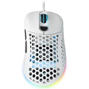 Sharkoon Light² 200, Beidhändig, Optisch, USB Typ-A, 16000 DPI, Weiß