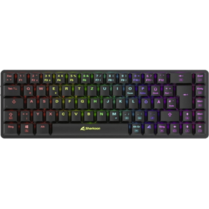 Sharkoon PureWriter W65 schwarz (Brown Switches) - kompakte, kabellose...