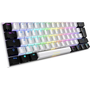 Sharkoon SGK50 S4, 60%, Kabelgebunden, USB, QWERTZ, RGB-LED, Weiß