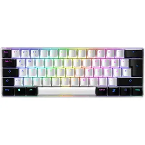 Sharkoon SGK50 S4, 60%, Kabelgebunden, USB, QWERTZ, RGB-LED, Weiß