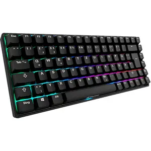 Sharkoon SGK50 S3, 75%, Kabelgebunden, USB, QWERTZ, RGB-LED, Schwarz