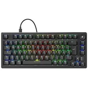 Sharkoon SGK25, 75%, Kabelgebunden, USB, QWERTZ, RGB-LED, Schwarz