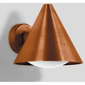BEGA 31473K3 LED-Außenwandleuchte Kupfer/Opalglas