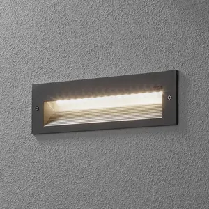 BEGA LED-Wandeinbaulampe 33054, silberfarben, 26 cm IP65 CCT