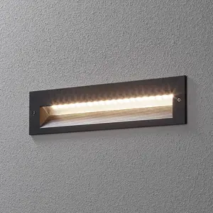 BEGA LED-Wandeinbaulampe 33055, grafit, 32 cm, IP65, CCT