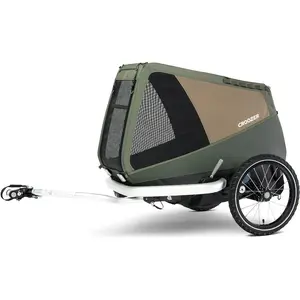CROOZER Dog Enna Hunde-Fahrradanhänger bis 35kg, Farbe:Moss Green günstig