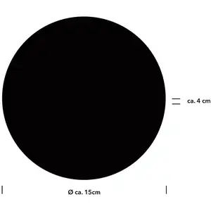 LED-Akku-Wandleuchte Sun-B, schwarz, Ø 15 cm, IP54, Dimmer