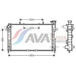 AVA COOLING SYSTEMS CR2117 Kühler Wasserkühler Motorkühler für CHRYSLE... günstig