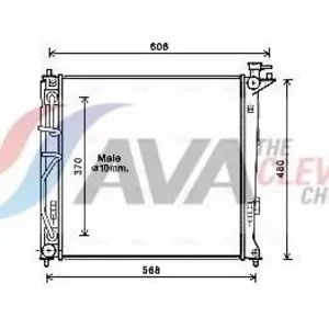 AVA COOLING SYSTEMS HY2282 Kühler Wasserkühler Motorkühler für HYUNDAI... günstig