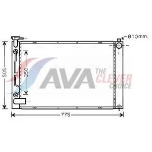 AVA COOLING SYSTEMS TO2343 Kühler Wasserkühler Motorkühler für LEXUS R... günstig