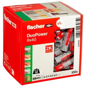 Fischer Duopower Dübel 8x40mm 100 Einheiten günstig