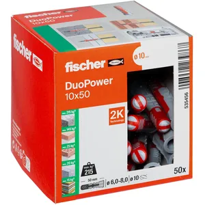 fischer DuoPower 10x50 Universaldübel-Sortiment 10 x 50 mm, 50 Stück