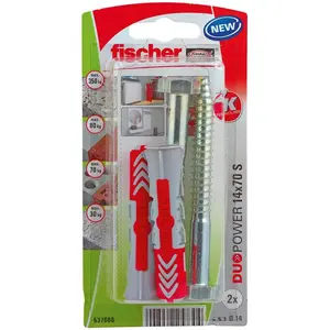 Fischer, Dübel, DuoPower 14x70 S K (2 Stk.) günstig
