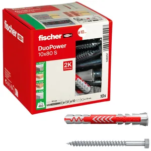 fischer DuoPower 10x80 S Dübel mit Schrauben 10 x 80 mm, 10 Stück günstig