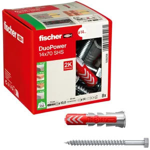 fischer DuoPower 14x70 S Dübel mit Schrauben 14 x 70 mm, 8 Stück günstig