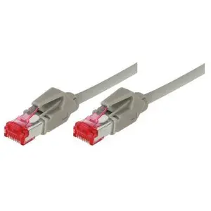 Tecline Patchkabel S/FTP, PiMF, Cat 6, grau, 7,5 m halogenfrei, mit Draka-Kabel und Hirosesteckern TM21 (bis (PiMF, S/FTP, CAT6, 7.50 m), Netzwerkkabel