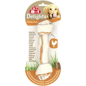 8in1 Hundeleckerli: 8-in-1 Delights 1 Kauknochen Huhn Größe L - Der le...