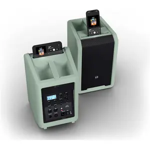 LD Systems ANNY 8 GN - Tragbarer Bluetooth PA-Lautsprecher mit Akku und Mixer, Adventure Green (Aktiv, 1x 80 W), PA Lautsprecher, Grün