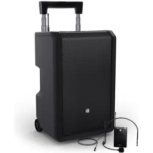 LD Systems ANNY 10 BPH B8 - 10" Mobiler Bluetooth PA-Lautsprecher mit Akku, Mixer und 1x Headset-Mikrofon (in (1x 80 W), PA Lautsprecher, Schwarz günstig