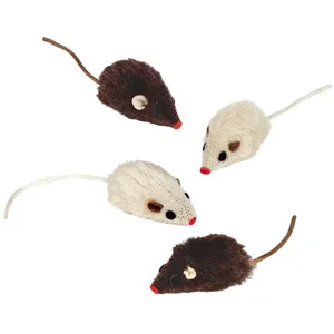 Nobby Tierkuscheltier Plüschmaus mit Rassel 5 cm, 4 Stück günstig
