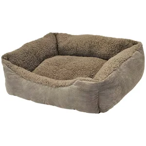 Nobby Tierbett Hunde Komfortbett eckig Classic Teddy taupe günstig