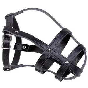Nobby Leder Maulkorb (Hund, Spazieren), Halsband + Leine günstig